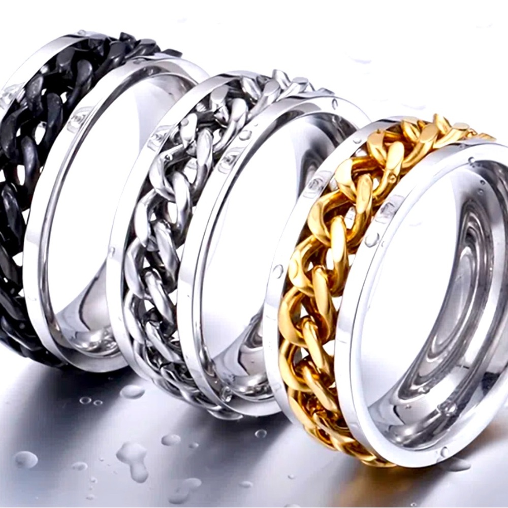 1pc Chain Promise Ring, rotation chain, beer bottle opener - Premium Alloy
